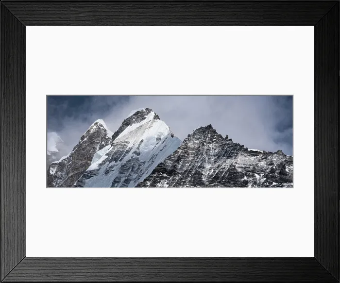 Framed Print : Panoramic View of Langtang Lirung and Its Rugged Neighbors Seen Across the Langtang Valley Under Dramatic Skies Framed Print : Panoramic View of Langtang Lirung and Its Rugged Neighbors Seen Across the Langtang Valley Under Dramatic Skies