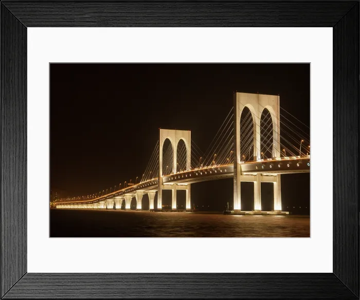Framed Print : Sai Van bridge that links Macau to Taipa island, Special Administrative Region, China, Asia Framed Print : Sai Van bridge that links Macau to Taipa island, Special Administrative Region, China, Asia