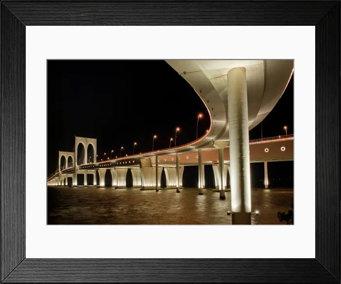Framed Print : Sai Van bridge that links Macau to Taipa island, Special Administrative Region, China, Asia Framed Print : Sai Van bridge that links Macau to Taipa island, Special Administrative Region, China, Asia