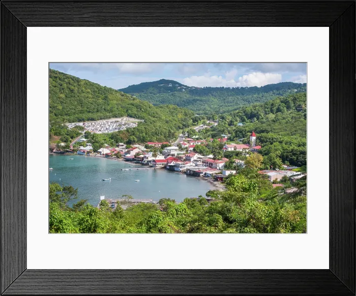 Framed Print : Deshaies, coastal village on Basse-Terre, Guadeloupe Framed Print : Deshaies, coastal village on Basse-Terre, Guadeloupe