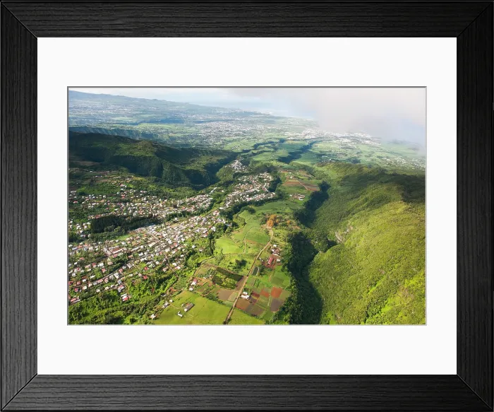 Framed Print : Aerial view over the West Coast, Reunion Framed Print : Aerial view over the West Coast, Reunion