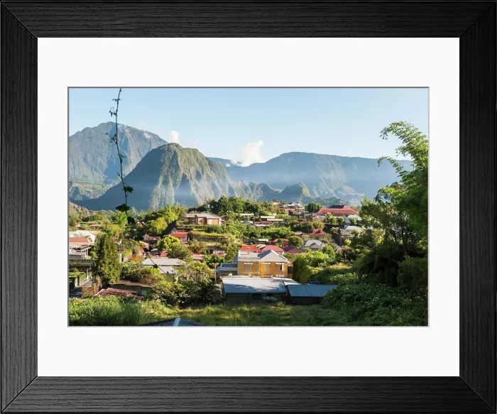 Framed Print : Hell-Bourg with the Piton d'Anchaing in the background, Cirque de Salazie, Reunion Framed Print : Hell-Bourg with the Piton d'Anchaing in the background, Cirque de Salazie, Reunion