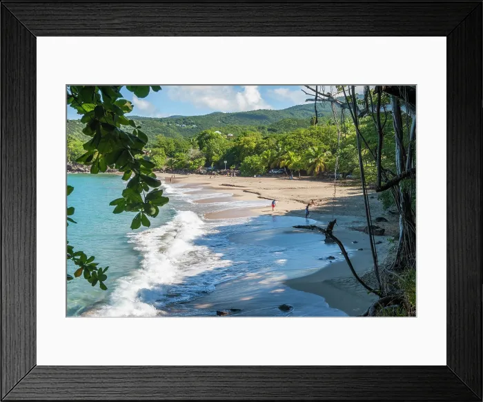 Framed Print : Leroux beach, between Deshaies and Pointe-Noire, Basse-Terre, Guadeloupe Framed Print : Leroux beach, between Deshaies and Pointe-Noire, Basse-Terre, Guadeloupe