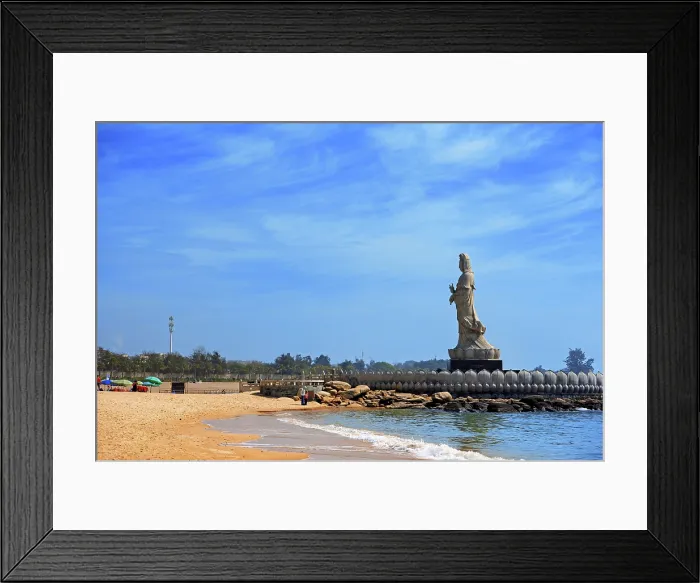 Framed Print : Majestic statue of Guanyin (Goddess of Mercy) by the sea, Gold Coast, Shishi City, Fujian, China Framed Print : Majestic statue of Guanyin (Goddess of Mercy) by the sea, Gold Coast, Shishi City, Fujian, China