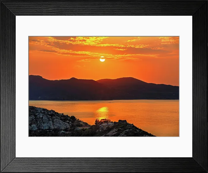 Framed Print : Golden sunset over the hills and the sea, Pingtan Island, Fuzhou City, Fujian Province, China Framed Print : Golden sunset over the hills and the sea, Pingtan Island, Fuzhou City, Fujian Province, China