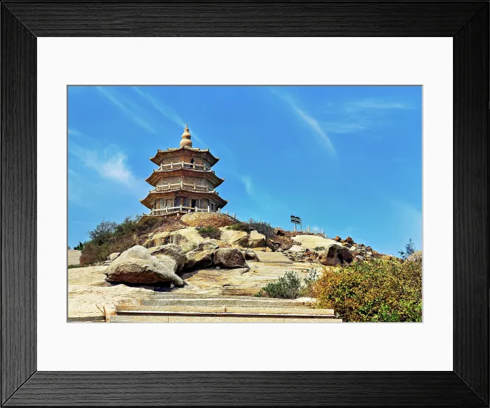 Framed Print : Wanshou Pagoda at Baogai Shan, Shishi City, Fujian, China Framed Print : Wanshou Pagoda at Baogai Shan, Shishi City, Fujian, China