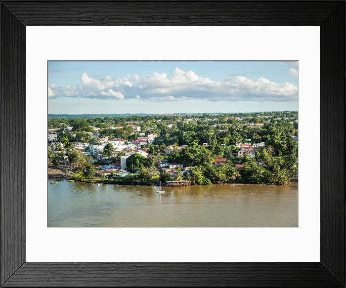Framed Print : Aerial view of the coast at Sainte-Rose, Grand Cul-de-sac Marin, Sainte-Rose, Basse-Terre, Guadeloupe Framed Print : Aerial view of the coast at Sainte-Rose, Grand Cul-de-sac Marin, Sainte-Rose, Basse-Terre, Guadeloupe