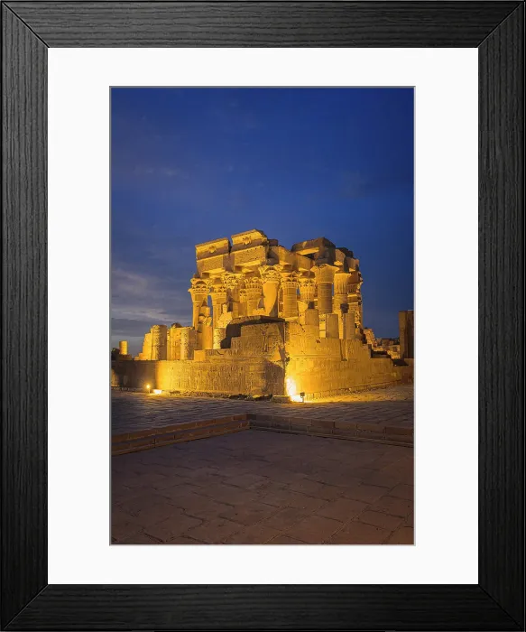 Framed Print : Ancient Temple of Kom Ombo at dusk, Aswan, Egypt Framed Print : Ancient Temple of Kom Ombo at dusk, Aswan, Egypt
