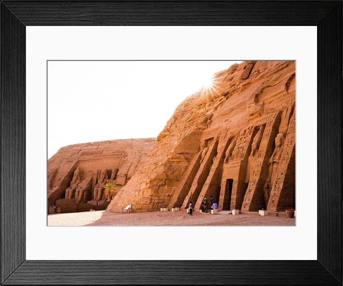 Framed Print : Great temple of Ramses II and Temple of Nefertari at sunrise, Abu Simbel, Aswan, Egypt Framed Print : Great temple of Ramses II and Temple of Nefertari at sunrise, Abu Simbel, Aswan, Egypt