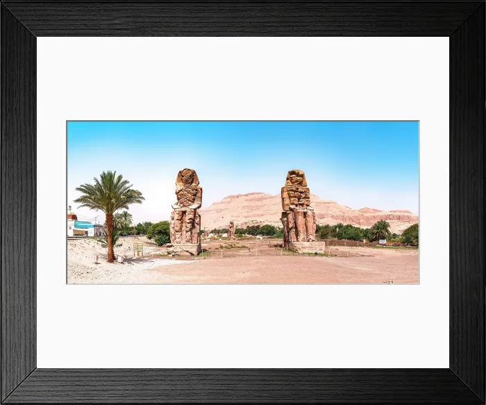 Framed Print : The towering Colossi of Memnon, Theban Necropolis, West Bank, Luxor Framed Print : The towering Colossi of Memnon, Theban Necropolis, West Bank, Luxor