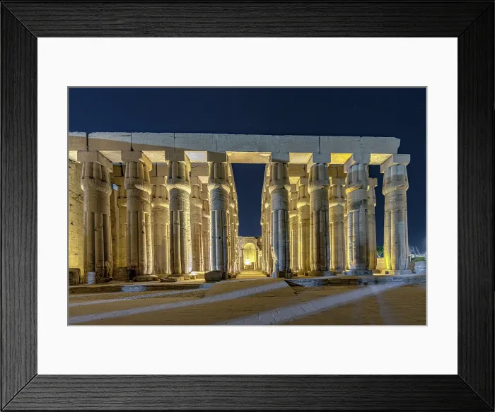 Framed Print : Ancient pillars, Luxor Temple, Nile Valley, Upper Egypt
