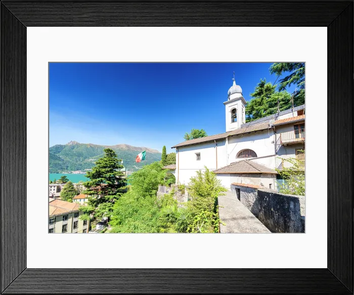 Framed Print : Old church in the village of Bellano, Lake Como, Lecco province, Lombardy, Italy Framed Print : Old church in the village of Bellano, Lake Como, Lecco province, Lombardy, Italy