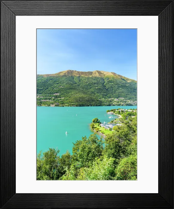 Framed Print : Boats sailing in Lake Como in summer, Dervio, Lecco province, Lombardy, Italy Framed Print : Boats sailing in Lake Como in summer, Dervio, Lecco province, Lombardy, Italy