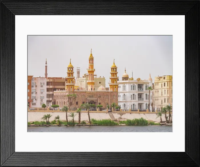 Framed Print : Mosque overlooking the Nile River, Egypt Framed Print : Mosque overlooking the Nile River, Egypt