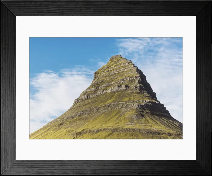 Framed Print : Landscape view of Kirkjufellsfoss In the daytime, blue sky and beautiful clouds. The waterfall is famous and a popular tourist spot in Iceland Framed Print : Landscape view of Kirkjufellsfoss In the daytime, blue sky and beautiful clouds. The waterfall is famous and a popular tourist spot in Iceland