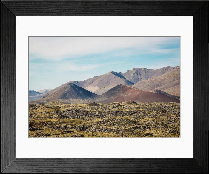 Framed Print : Selvallavatn lake in the Snaefellsnes peninsula in western Iceland, beautiful coney mountains in the background