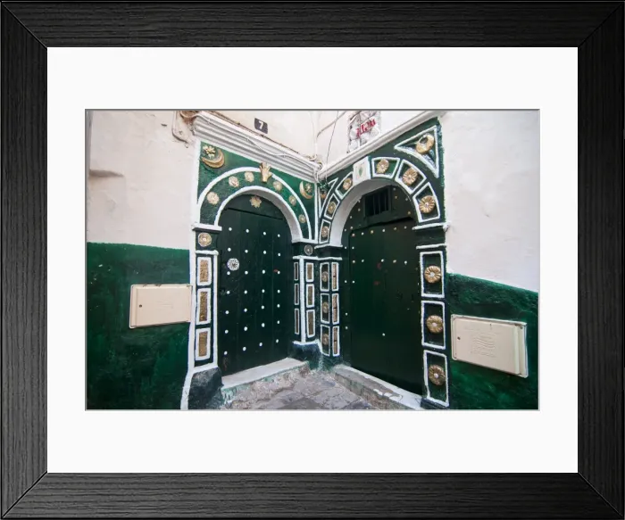 Framed Print : Old green doors in the Kasbah of Algiers, Algeria, North Africa, Africa Framed Print : Old green doors in the Kasbah of Algiers, Algeria, North Africa, Africa