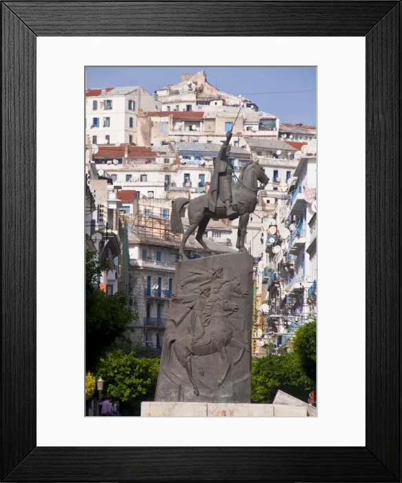 Framed Print : The statue of Abdel Kader at Place Abdel Kader, Algiers, Algeria, North Africa, Africa Framed Print : The statue of Abdel Kader at Place Abdel Kader, Algiers, Algeria, North Africa, Africa