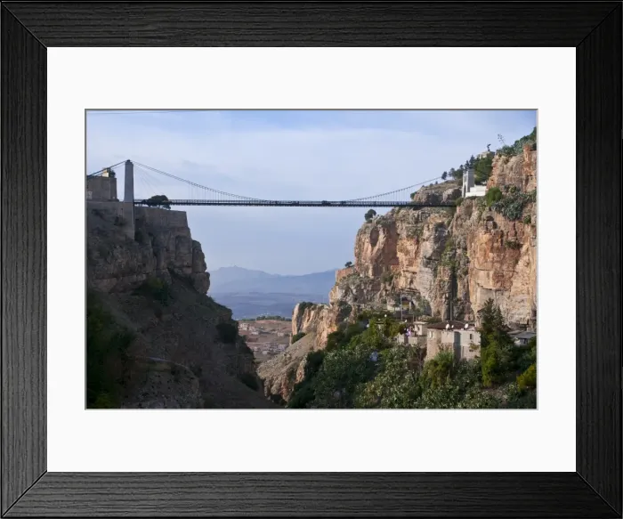 Framed Print : Sidi m Cid bridge over a huge canyon, Constantine, Eastern Algeria Framed Print : Sidi m Cid bridge over a huge canyon, Constantine, Eastern Algeria