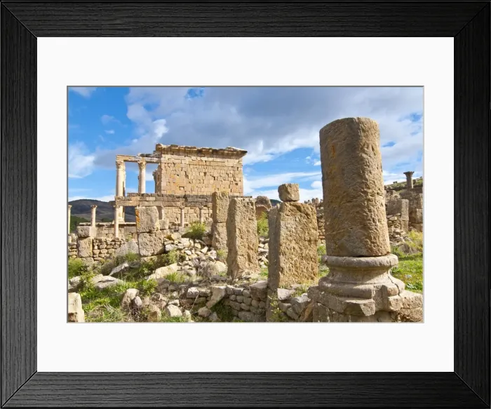 Framed Print : Basilica and Temple des Septimes at the Roman ruins of Djemila, UNESCO World Heritage Site Framed Print : Basilica and Temple des Septimes at the Roman ruins of Djemila, UNESCO World Heritage Site