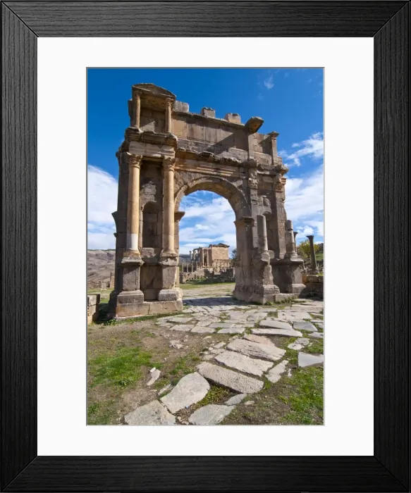 Framed Print : The Arch of Caracalla at the Roman ruins of Djemila, UNESCO World Heritage Site Framed Print : The Arch of Caracalla at the Roman ruins of Djemila, UNESCO World Heritage Site