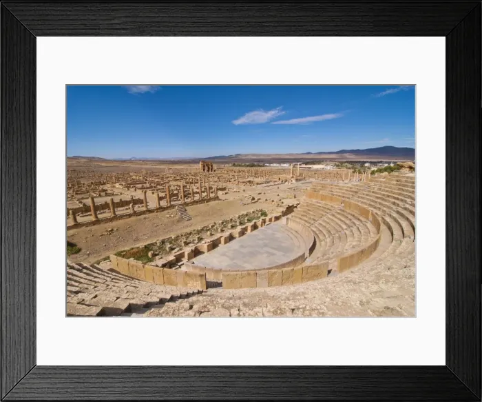 Framed Print : The theatre at the Roman ruins, Timgad, UNESCO World Heritage Site, Algeria Framed Print : The theatre at the Roman ruins, Timgad, UNESCO World Heritage Site, Algeria