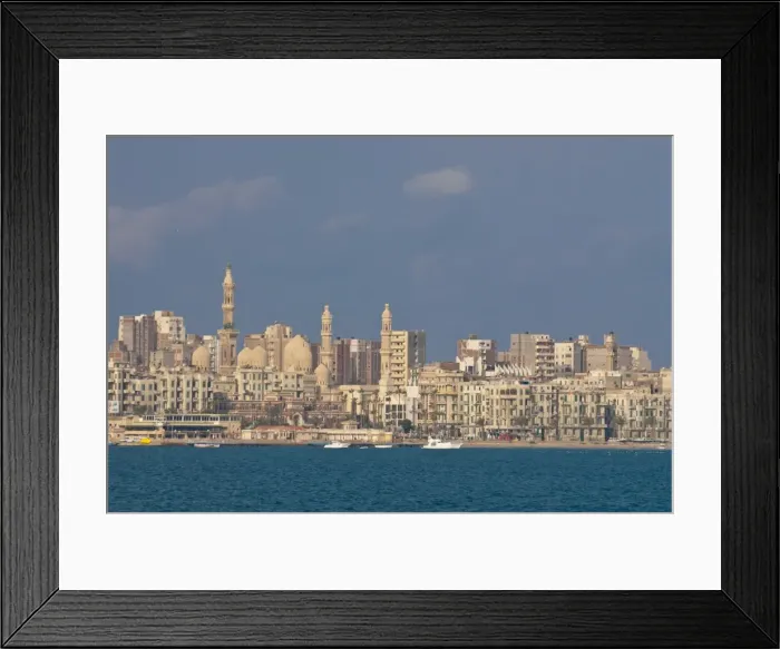 Framed Print : The skyline and habour of Alexandria, Egypt, North Africa, Africa Framed Print : The skyline and habour of Alexandria, Egypt, North Africa, Africa