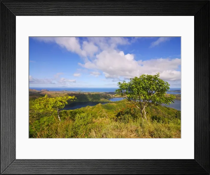 Framed Print : Volcanic lake and the coast of Nosy Be from Mont Passot, Madagascar, Indian Ocean, Africa Framed Print : Volcanic lake and the coast of Nosy Be from Mont Passot, Madagascar, Indian Ocean, Africa