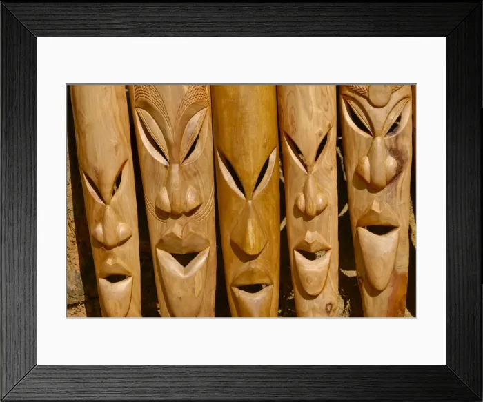 Framed Print : Wooden carved heads for sale, Nosy Be, Madagascar, Africa Framed Print : Wooden carved heads for sale, Nosy Be, Madagascar, Africa