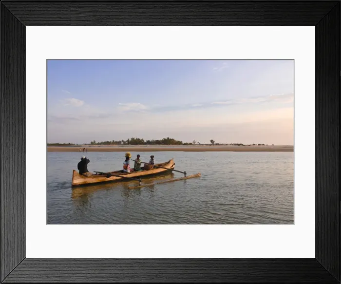 Framed Print : Little canoe crossing a chanel at Morondava, Madagascar, Indian Ocean, Africa Framed Print : Little canoe crossing a chanel at Morondava, Madagascar, Indian Ocean, Africa