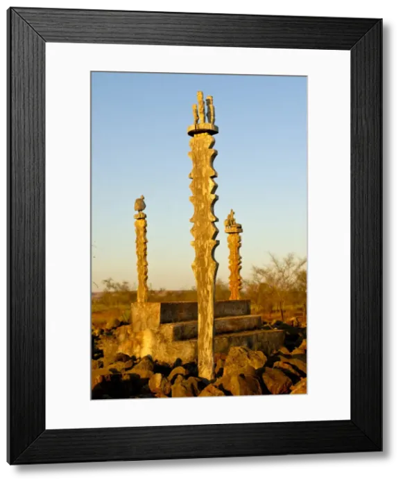 Framed Print : Traditional cemetery, near Toliara, Madagascar, Africa Framed Print : Traditional cemetery, near Toliara, Madagascar, Africa