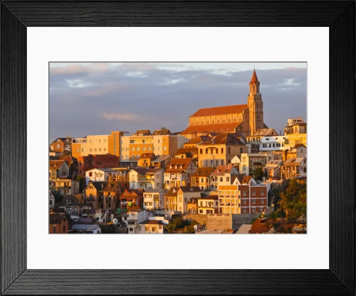 Framed Print : View over capital city at sunset, Antanarivo, Madagascar, Africa Framed Print : View over capital city at sunset, Antanarivo, Madagascar, Africa