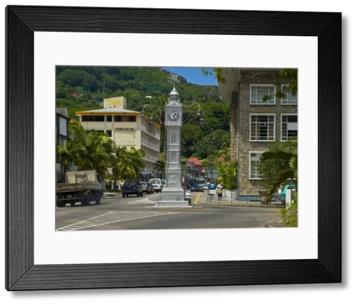 Framed Print : Victorian clock tower in the capital Victoria, Mahe, Seychelles, Africa Framed Print : Victorian clock tower in the capital Victoria, Mahe, Seychelles, Africa