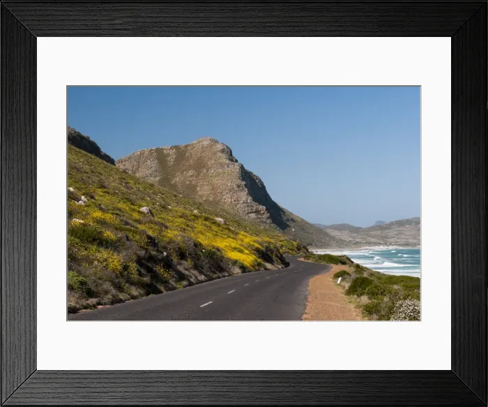 Framed Print : Empty road to Cape of Good Hope, Cape Town, South Africa, Africa Framed Print : Empty road to Cape of Good Hope, Cape Town, South Africa, Africa