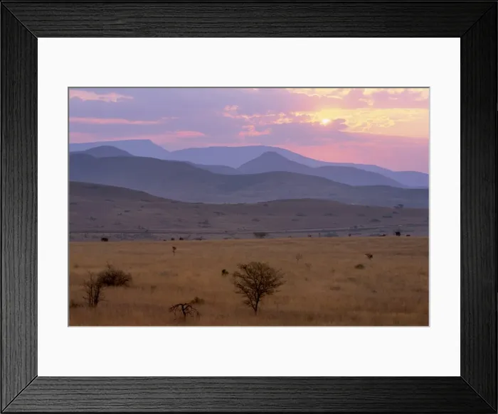 Framed Print : Sunset over escarpment near Blyde River Canyon, Mpumalanga, South Africa, Africa Framed Print : Sunset over escarpment near Blyde River Canyon, Mpumalanga, South Africa, Africa