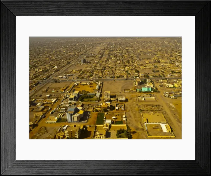 Framed Print : Aerial view of Khartoum, Sudan, Africa