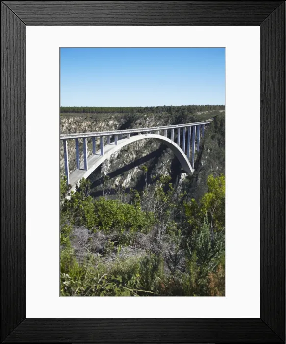 Framed Print : Bloukrans River Bridge, site of worlds highest bungy jump, Storms River Framed Print : Bloukrans River Bridge, site of worlds highest bungy jump, Storms River