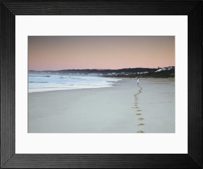 Framed Print : Man jogging on beach at dawn, Plettenberg Bay, Western Cape, South Africa, Africa Framed Print : Man jogging on beach at dawn, Plettenberg Bay, Western Cape, South Africa, Africa