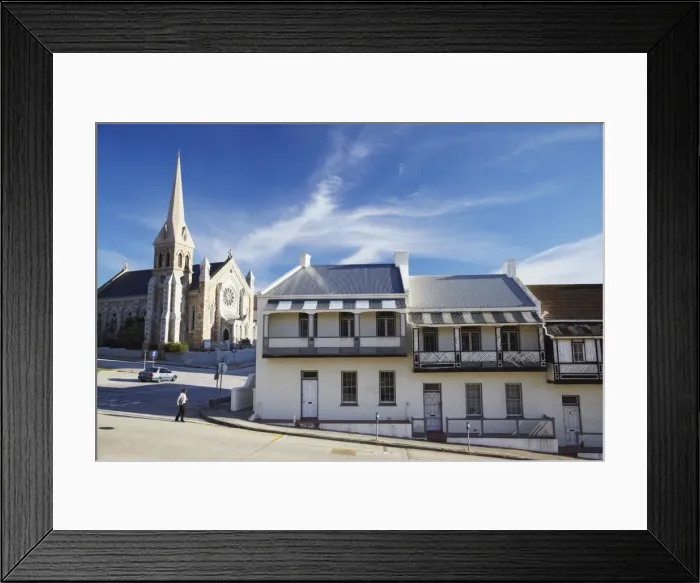 Framed Print : Victorian style terraced houses on Donkin Street, Port Elizabeth, Eastern Cape Framed Print : Victorian style terraced houses on Donkin Street, Port Elizabeth, Eastern Cape