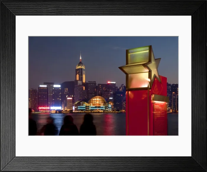 Framed Print : Avenue of Stars and cityscape, Hong Kong, China, Asia Framed Print : Avenue of Stars and cityscape, Hong Kong, China, Asia