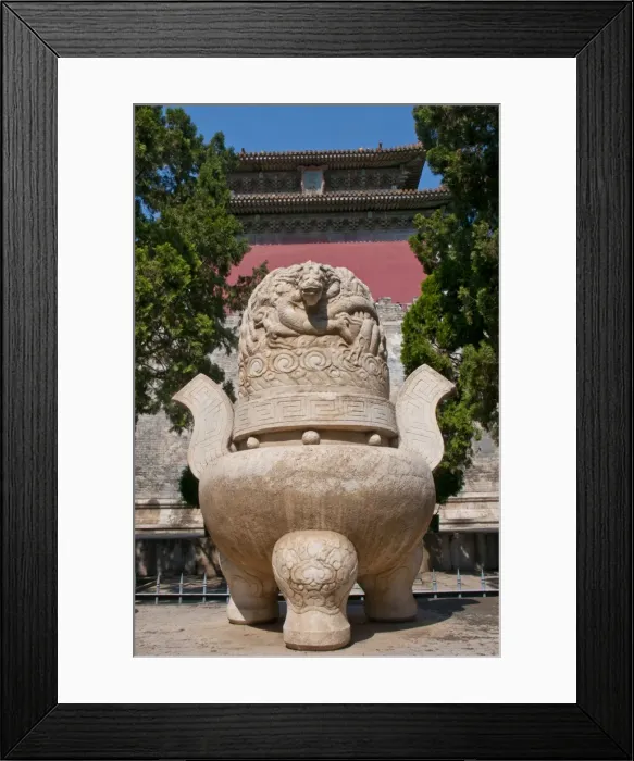 Framed Print : Giant pot before the Ming Tombs, UNESCO World Heritage Site, Bejing, China, Asia Framed Print : Giant pot before the Ming Tombs, UNESCO World Heritage Site, Bejing, China, Asia