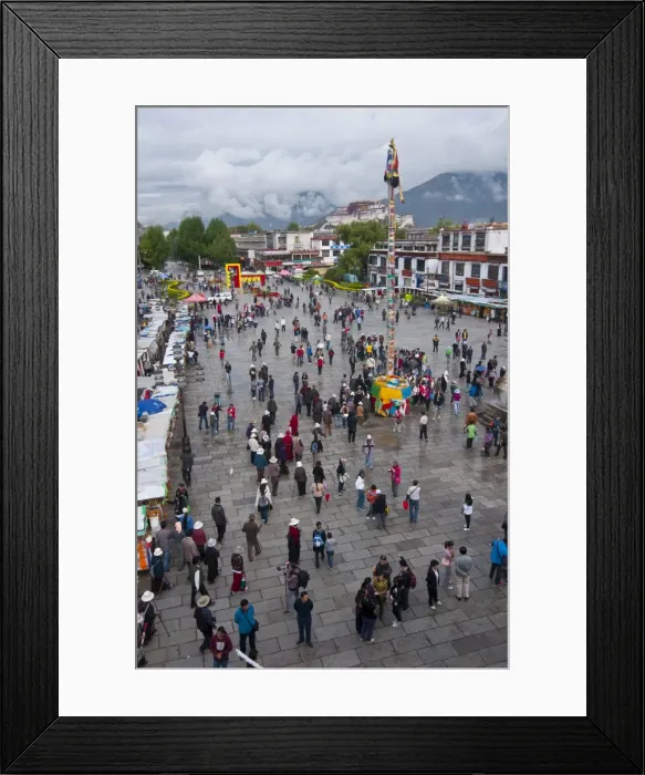 Framed Print : View over the Barkhor, a public square located around Jokhang Temple in Lhasa Framed Print : View over the Barkhor, a public square located around Jokhang Temple in Lhasa