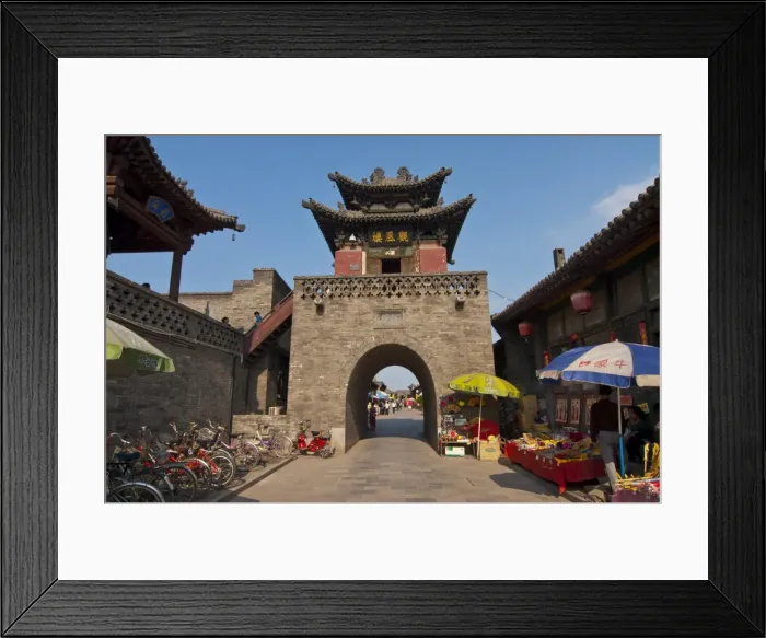 Framed Print : Stone gate in Pingyao, renowned for its well-preserved ancient city wall Framed Print : Stone gate in Pingyao, renowned for its well-preserved ancient city wall