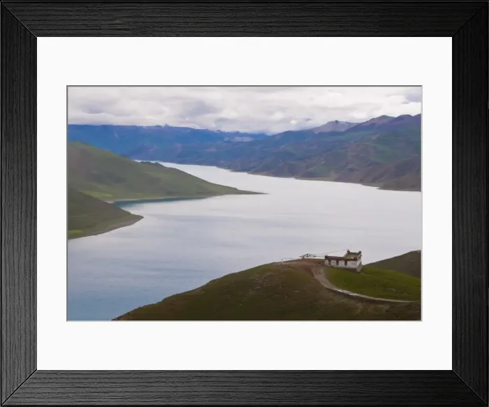 Framed Print : View over Yamdrok Lake one of the three largest sacred lakes in Tibet, Tibet, China, Asia Framed Print : View over Yamdrok Lake one of the three largest sacred lakes in Tibet, Tibet, China, Asia