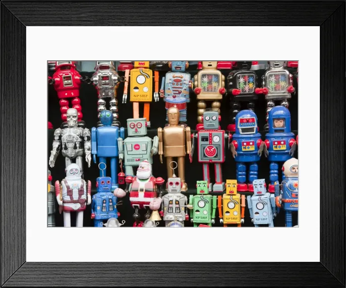 Framed Print : Robots, toy shop, Panjiayuan flea market, Chaoyang District, Beijing, China, Asia Framed Print : Robots, toy shop, Panjiayuan flea market, Chaoyang District, Beijing, China, Asia
