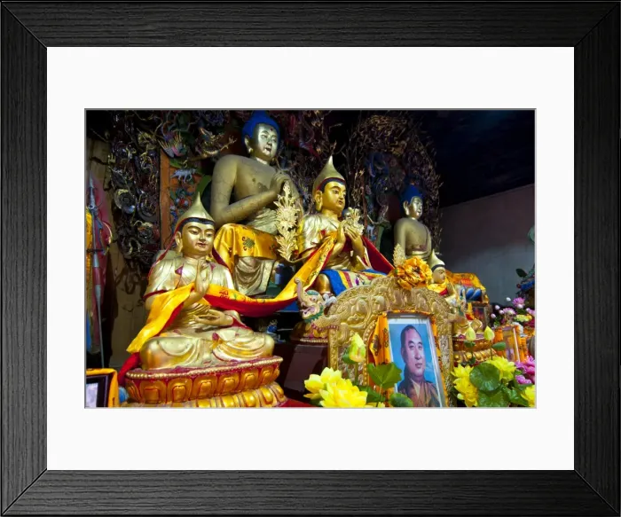 Framed Print : Collection of Buddhas at Mount Wutai (Wutai Mountain) (Qingliang Shan) Framed Print : Collection of Buddhas at Mount Wutai (Wutai Mountain) (Qingliang Shan)
