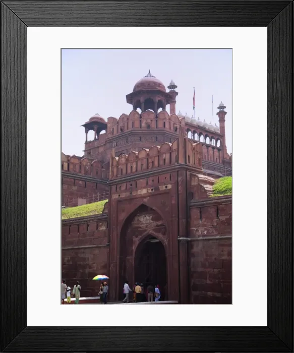 Framed Print : Tourists at Lahore Gate, Red Fort, UNESCO World Heritage Site, Old Delhi, India, Asia