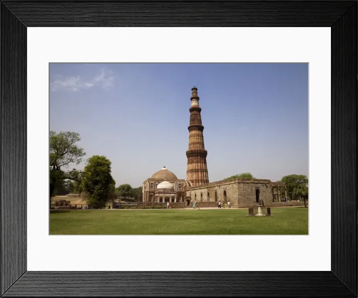 Framed Print : Qutb Minar, Qutb Complex, UNESCO World Heritage Site, Delhi, India, Asia