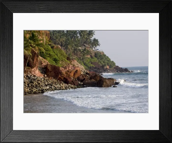 Framed Print : Kovalam Beach, Trivandrum, Kerala, India, Asia