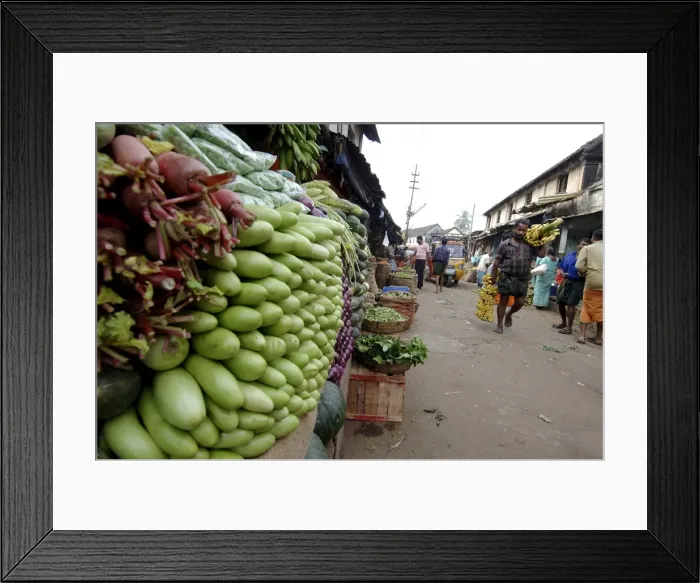 Framed Print : Vegetable market, Chalai, Trivandrum, Kerala, India, Asia Framed Print : Vegetable market, Chalai, Trivandrum, Kerala, India, Asia
